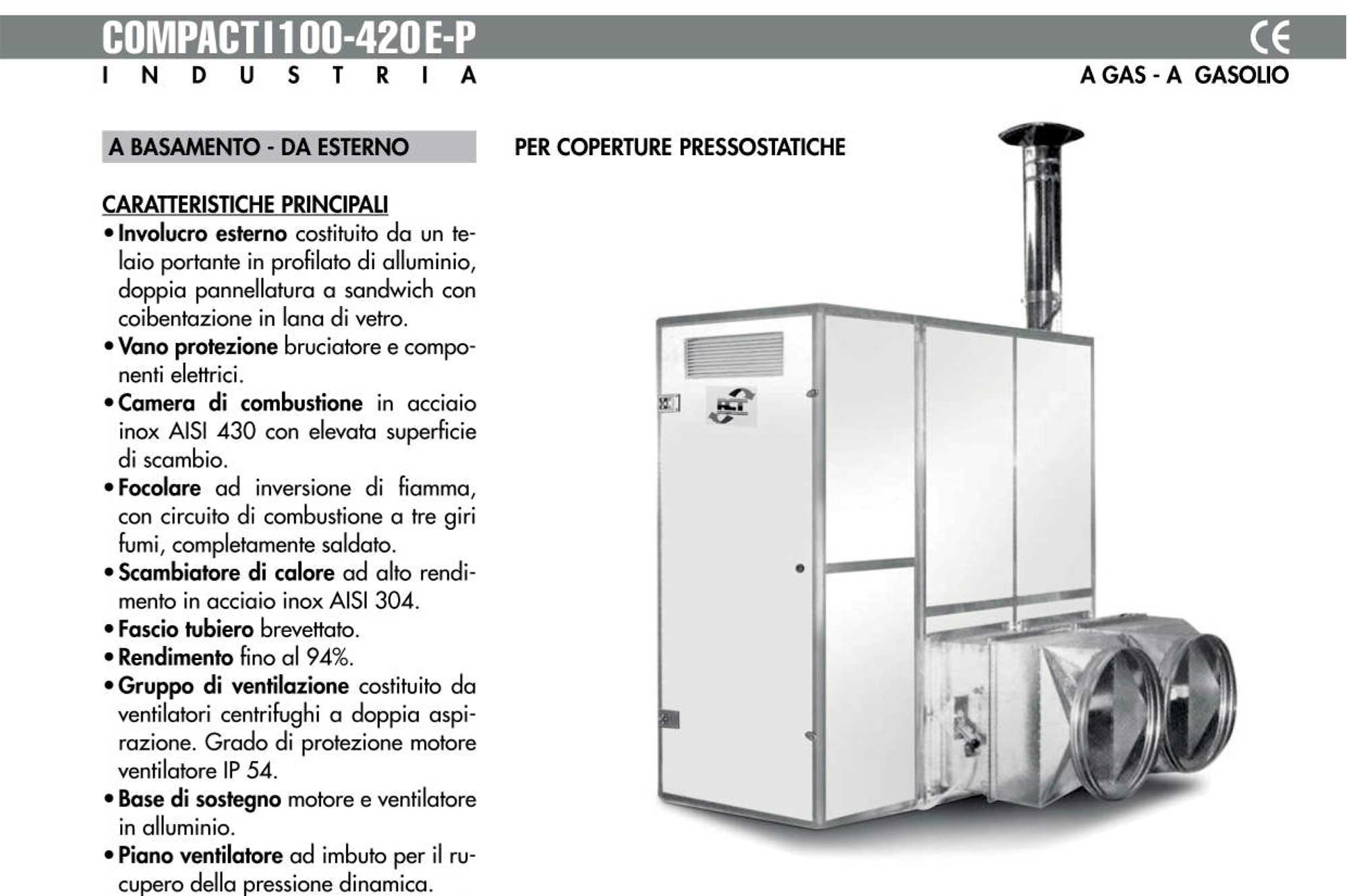 Industrial hot air generator COMPACT_I_100-420E-P