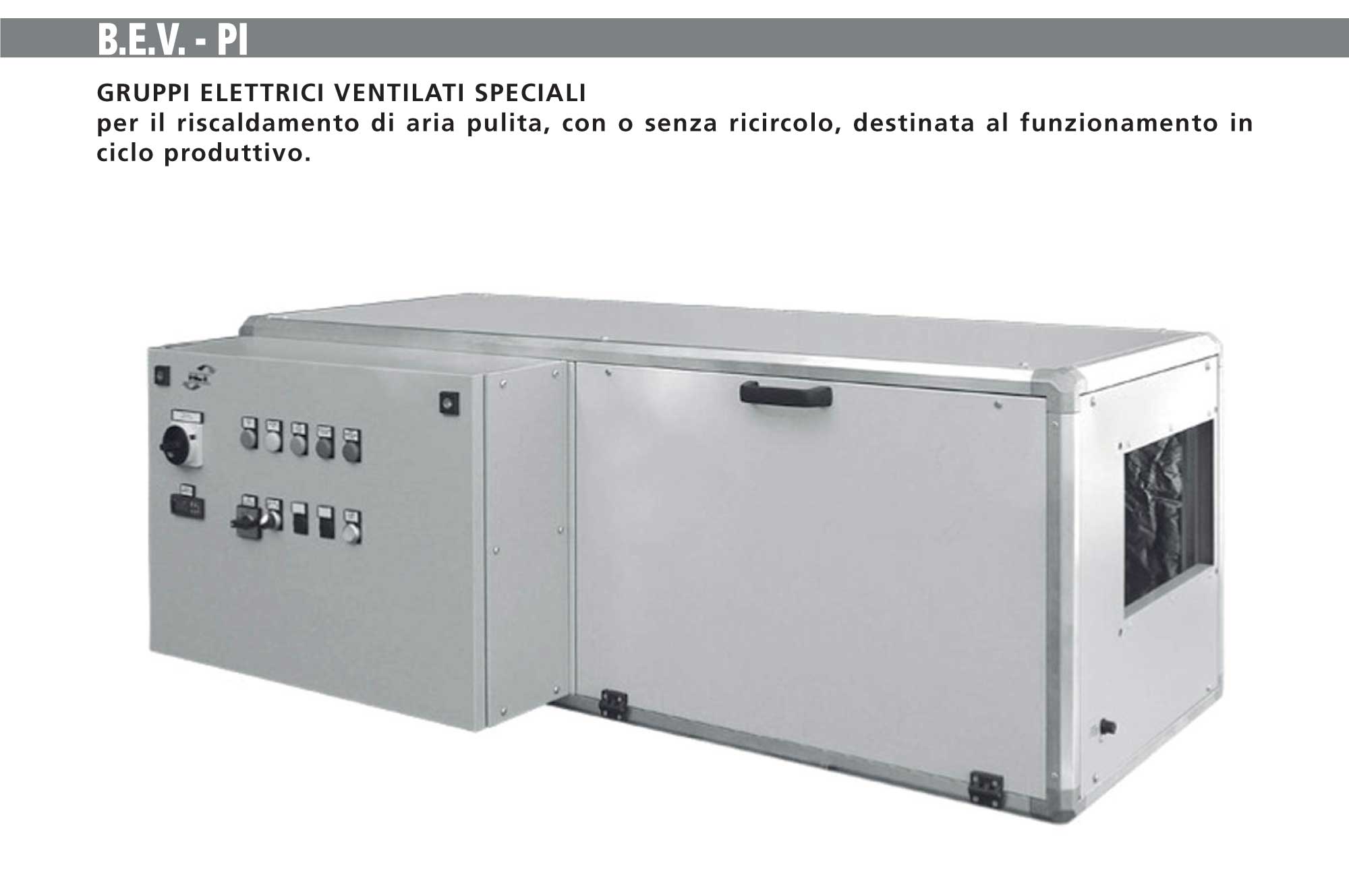 Special ventilated electric units BEV-PI