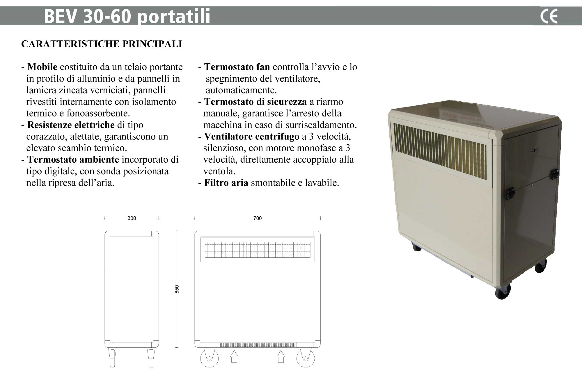 Portable ventilated thermoelectric groups BEV_30-60